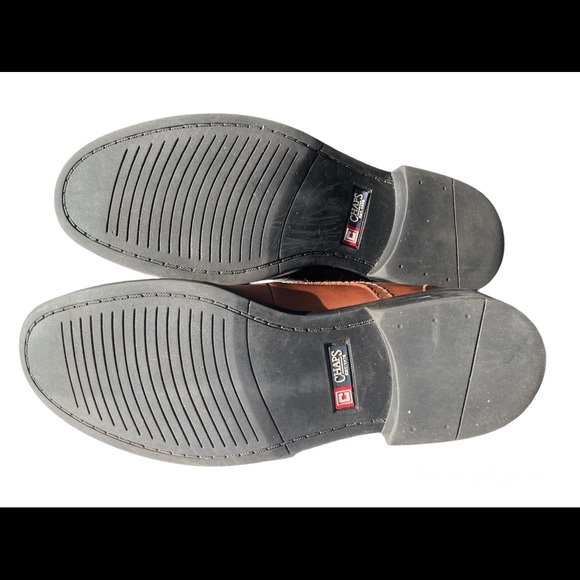 Chaps 96-26852 Brown Leather Oxfords Tie Lace Dress Loafer Shoes Mens size 8M - Picture 9 of 9